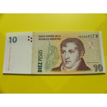 bankovka 10 pesos - série N