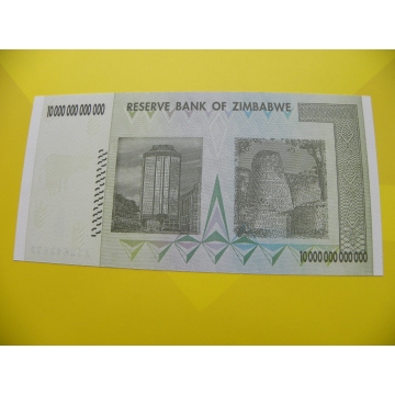bankovka 10 bilionů Zimbabwských dolarů 2008 - série AA
