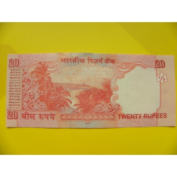 bankovka 20 rupií - série J