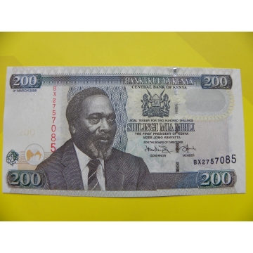 bankovka 200 šilinků série BX