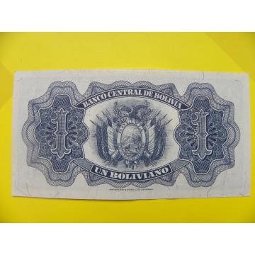bankovka 1 Boliviano - série W2