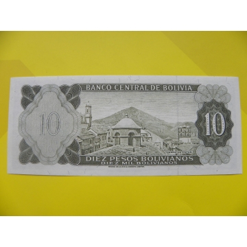 bankovka 10 Bolivijských peso - série S