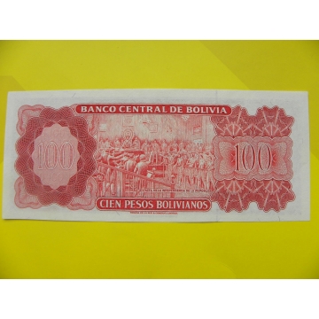bankovka 100 Bolivijských peso - série R