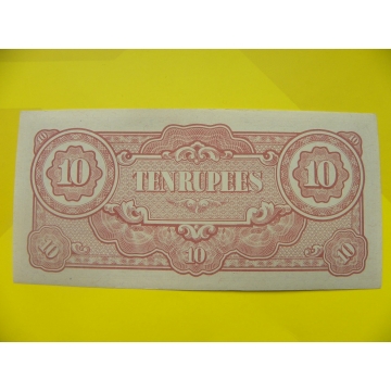 bankovka  10  Japonských rupií - Barma 1944 - série BA