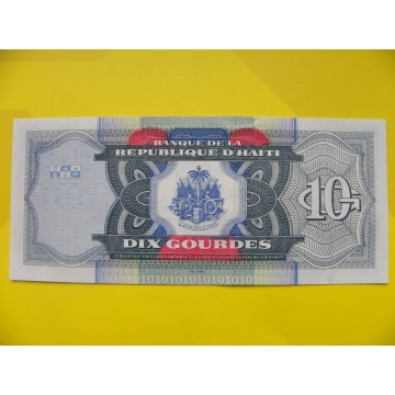 bankovka 10 gourde  Haiti 2000 - série BK