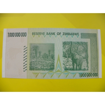 bankovka 1 miliarda Zimbabwských dolarů - série AA