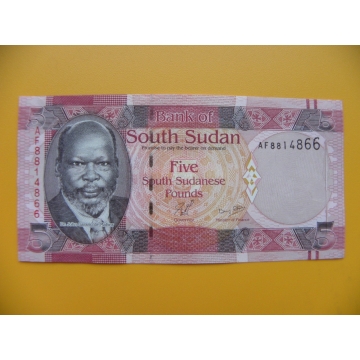 bankovka 5 liber Jižní Sudán - série AF
