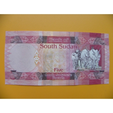 bankovka 5 liber Jižní Sudán - série AF