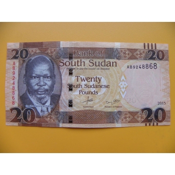 bankovka 20 liber Jižní Sudán - série AB